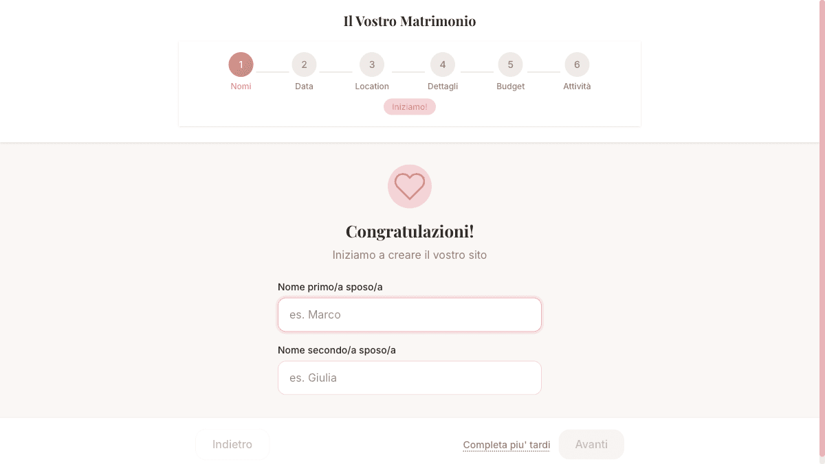 Onboarding Guidato